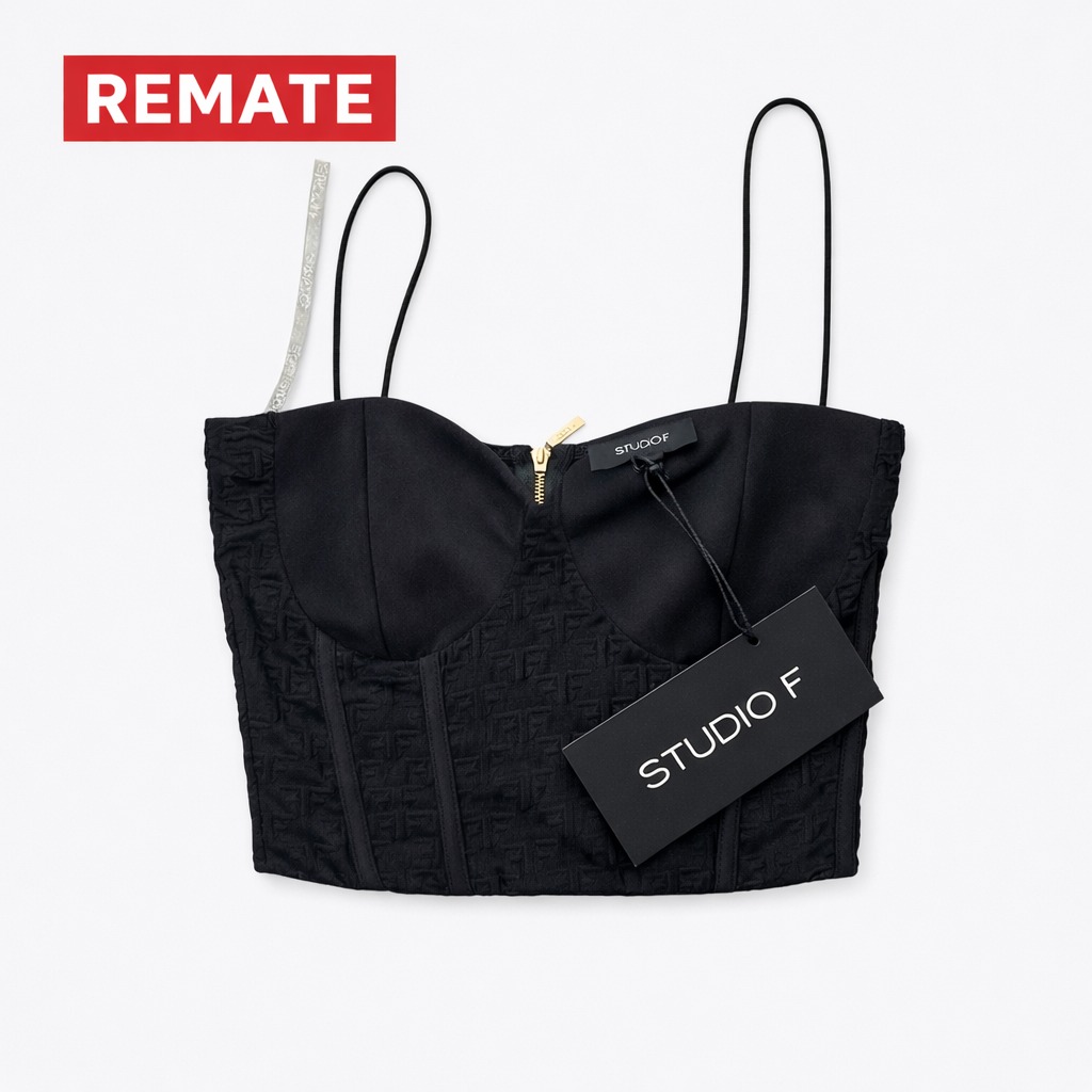 CROP TOP CON TIRAS Y CIERRE EN ESPALDA ESTUDIO F WOMEN ORIGINAL