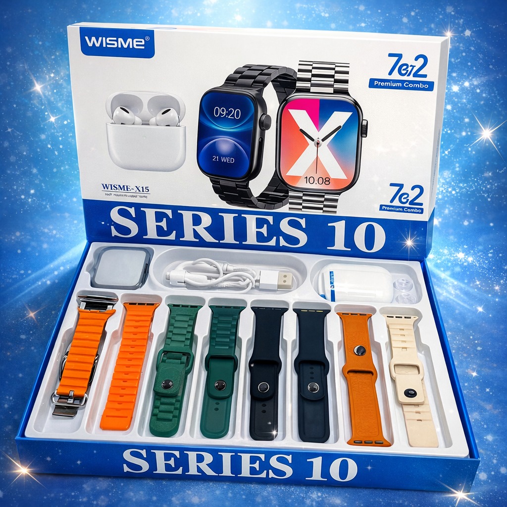 ORIGINAL SMARTWACHT WISME + AIRPODS + 7 CORREAS