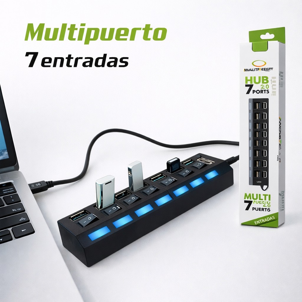 MULTIPUERTO USB 7 ENTRADAS