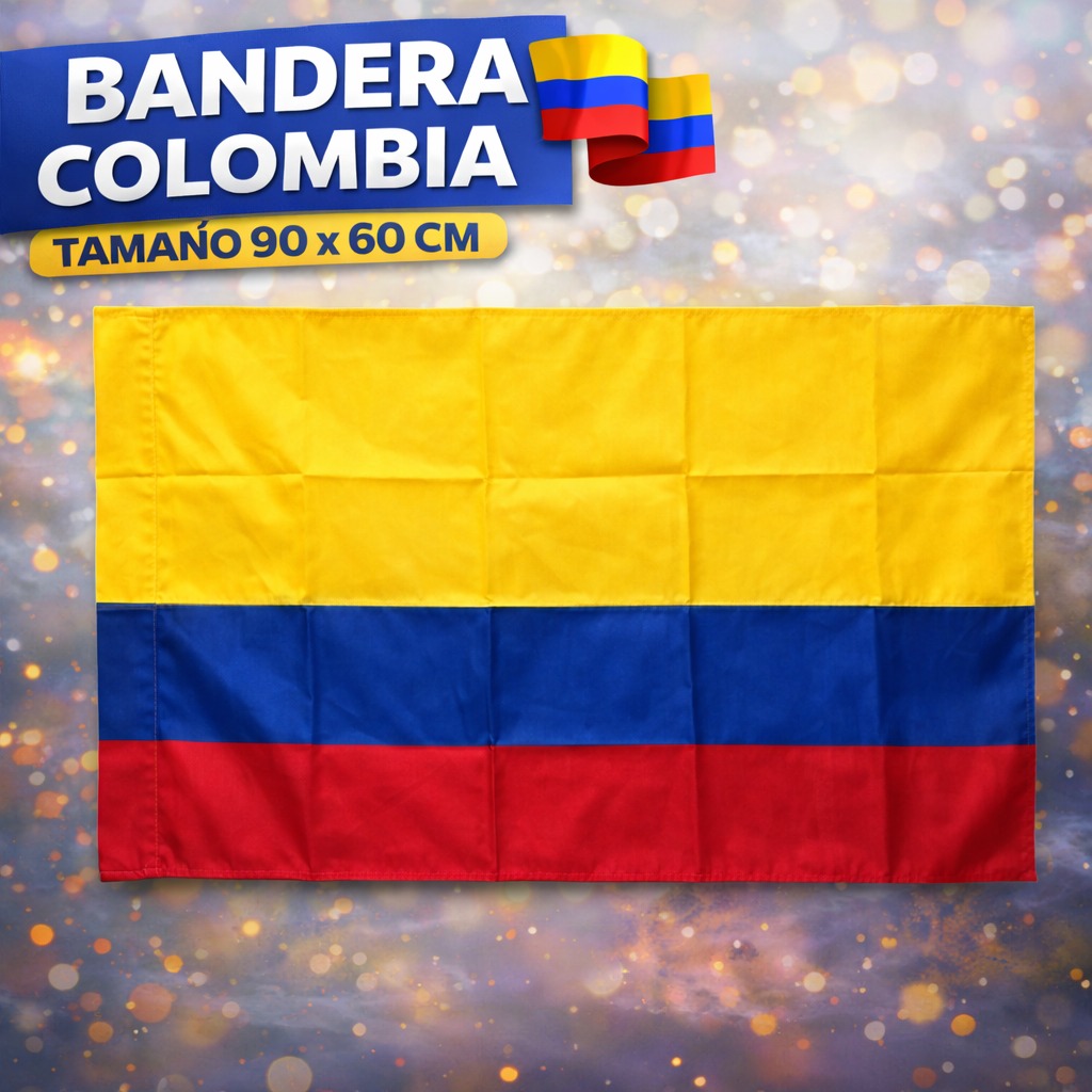 BANDERA DE COLOMBIA 90 X 60 CM