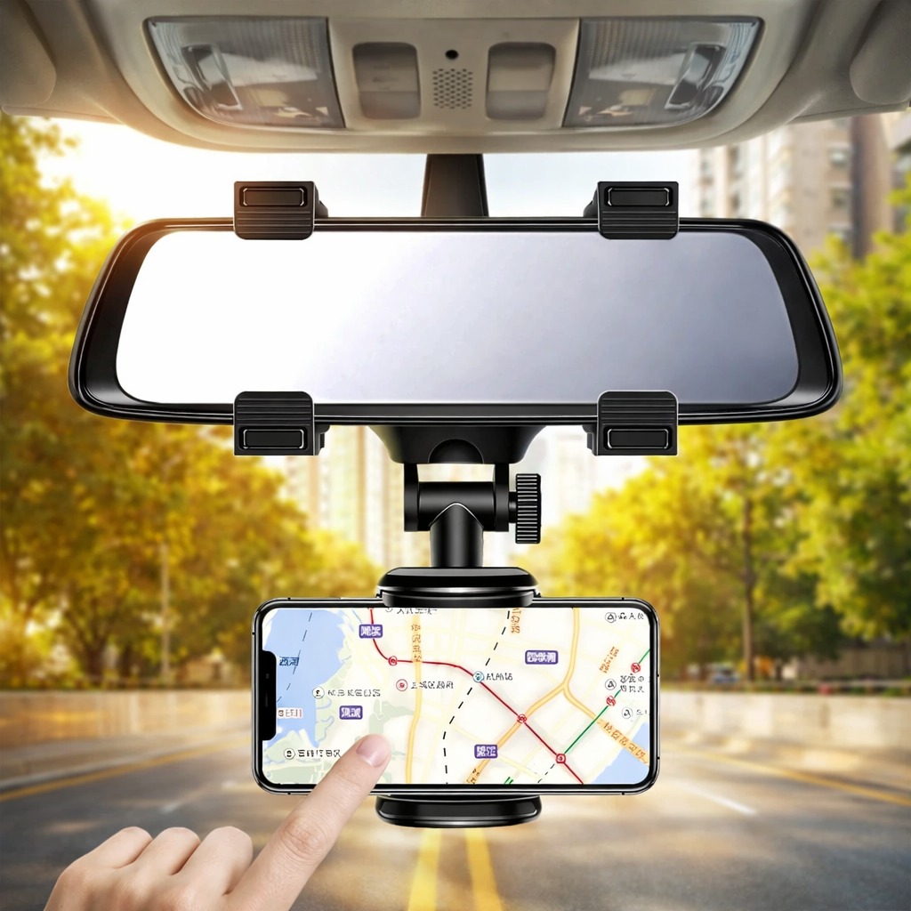 HOLDER CELULAR EN ESPEJO CARRO RETROVISOR