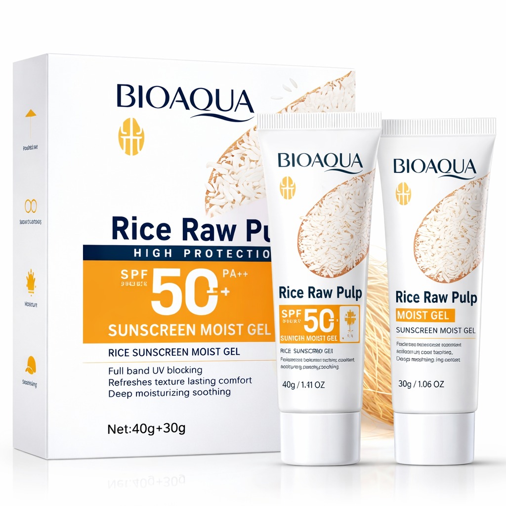 KIT 2 EN 1 PROTECTOR SOLAR SPF 50 ARROZ Y GEL