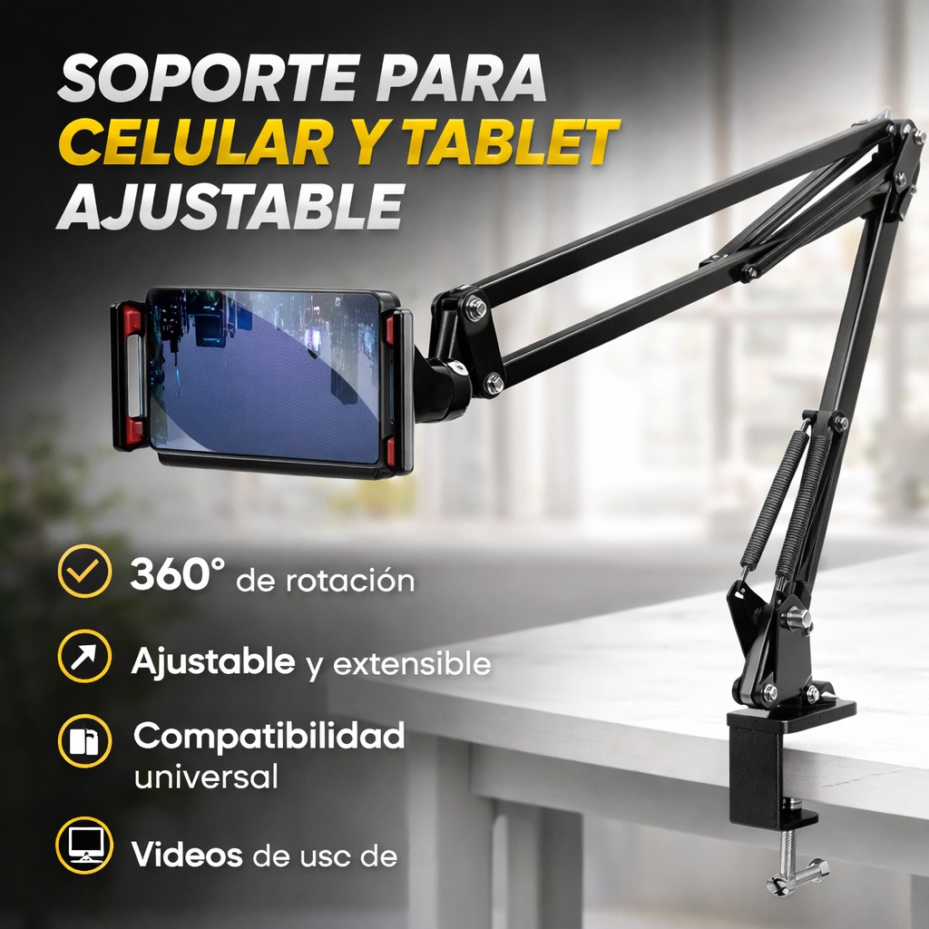 SOPORTE PARA TABLET Y CELULAR HOLD-356