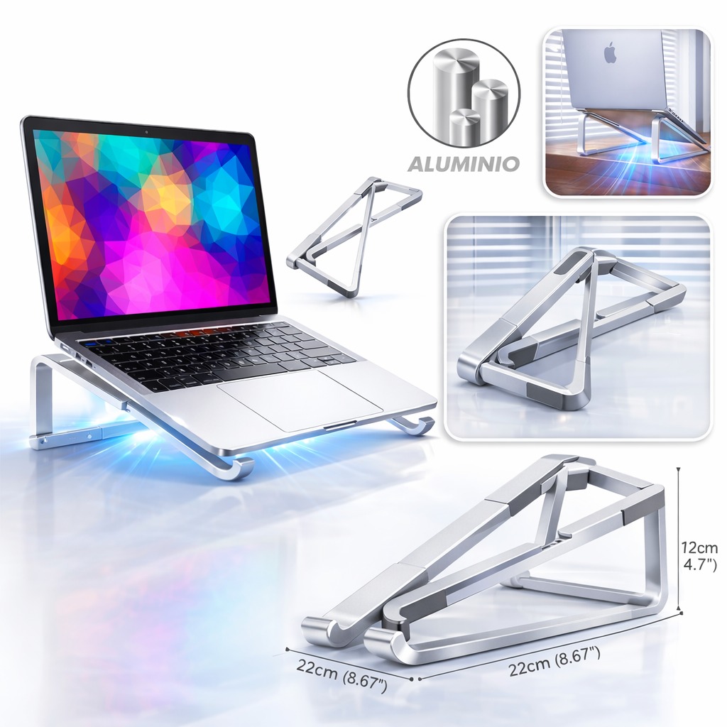 BASE PARA PORTATIL EN ALUMINIO HOLD-406