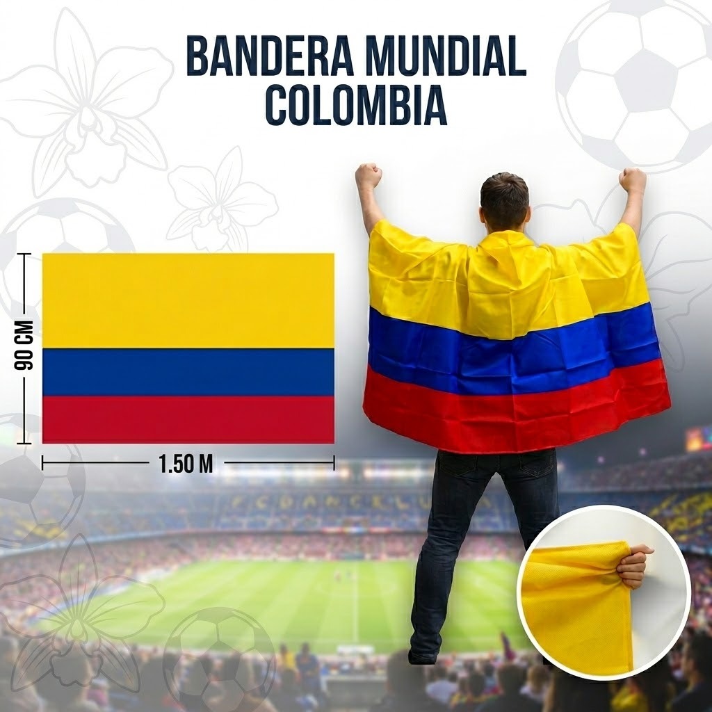 BANDERA COLOMBIA TIPO CAPA