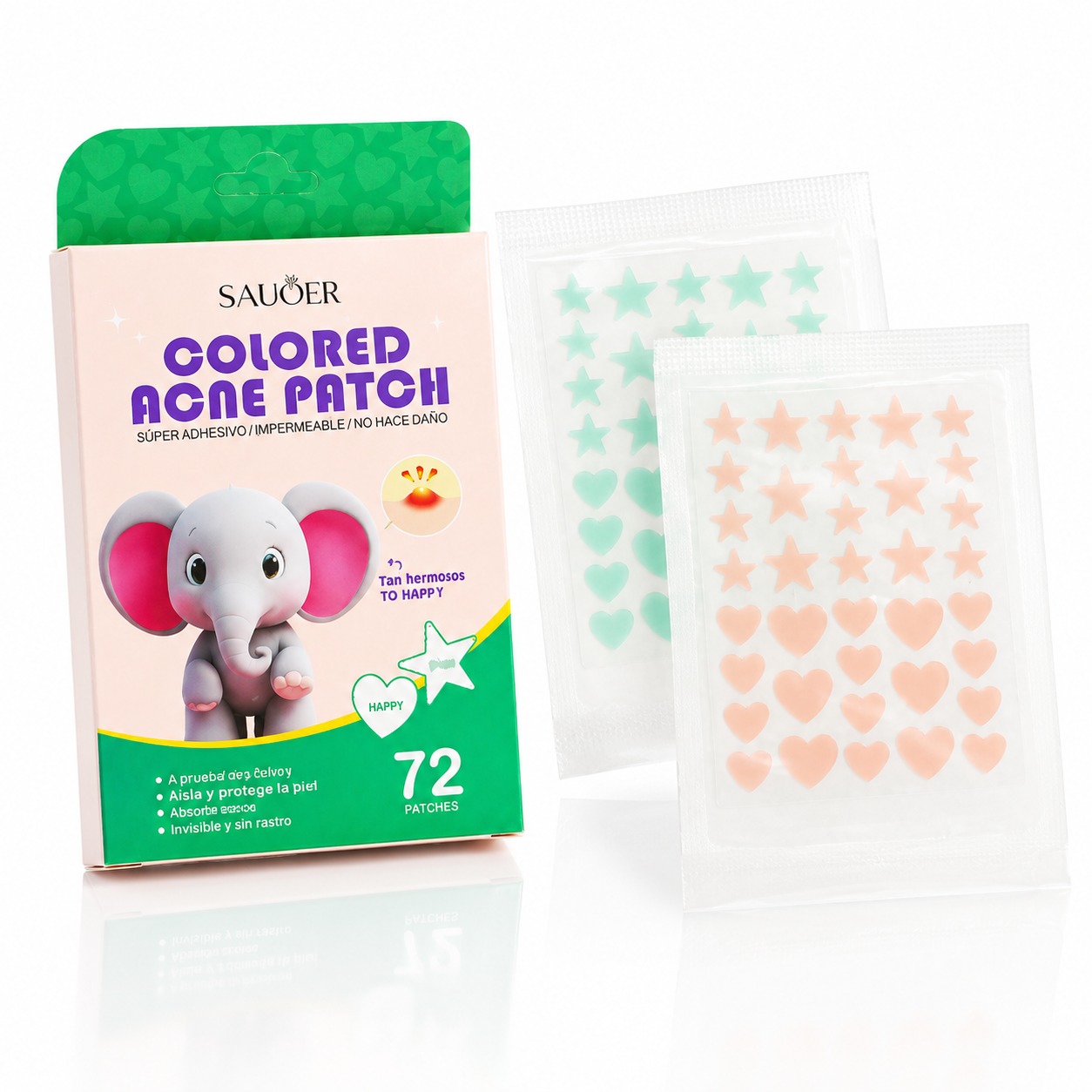 72 PARCHES ELEFANT PARA ACNE FIGURA...