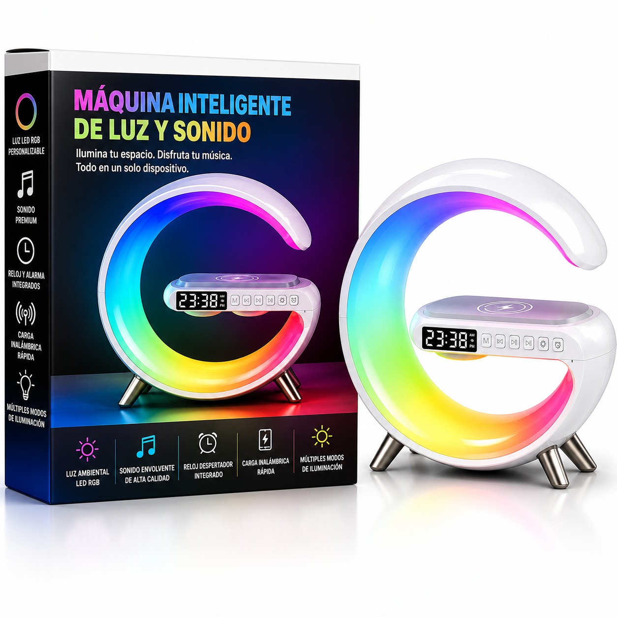RELOJ PARLANTE RGB