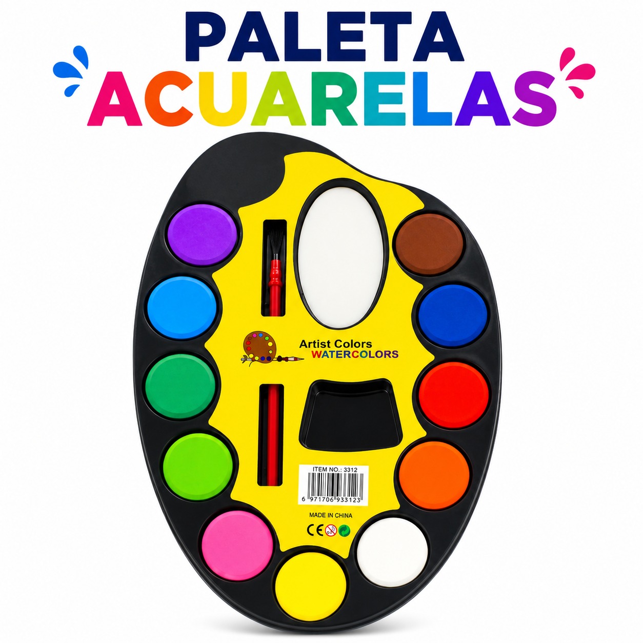 PALETA ACUARELAS MED