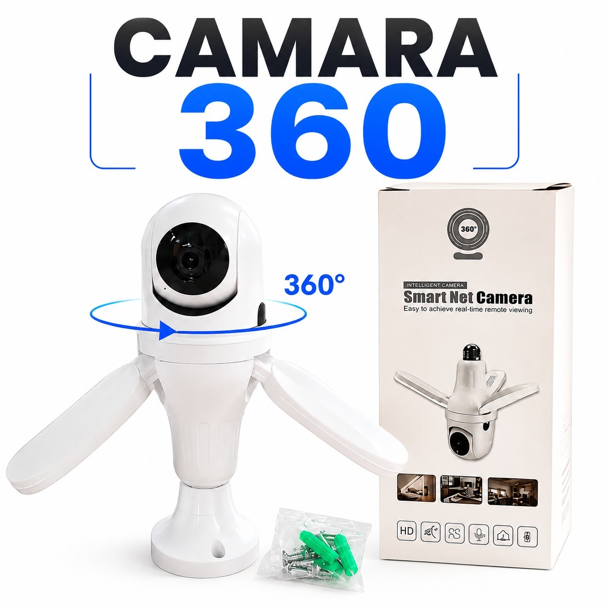 CAMARA BOMBILLO CON LUZ 360