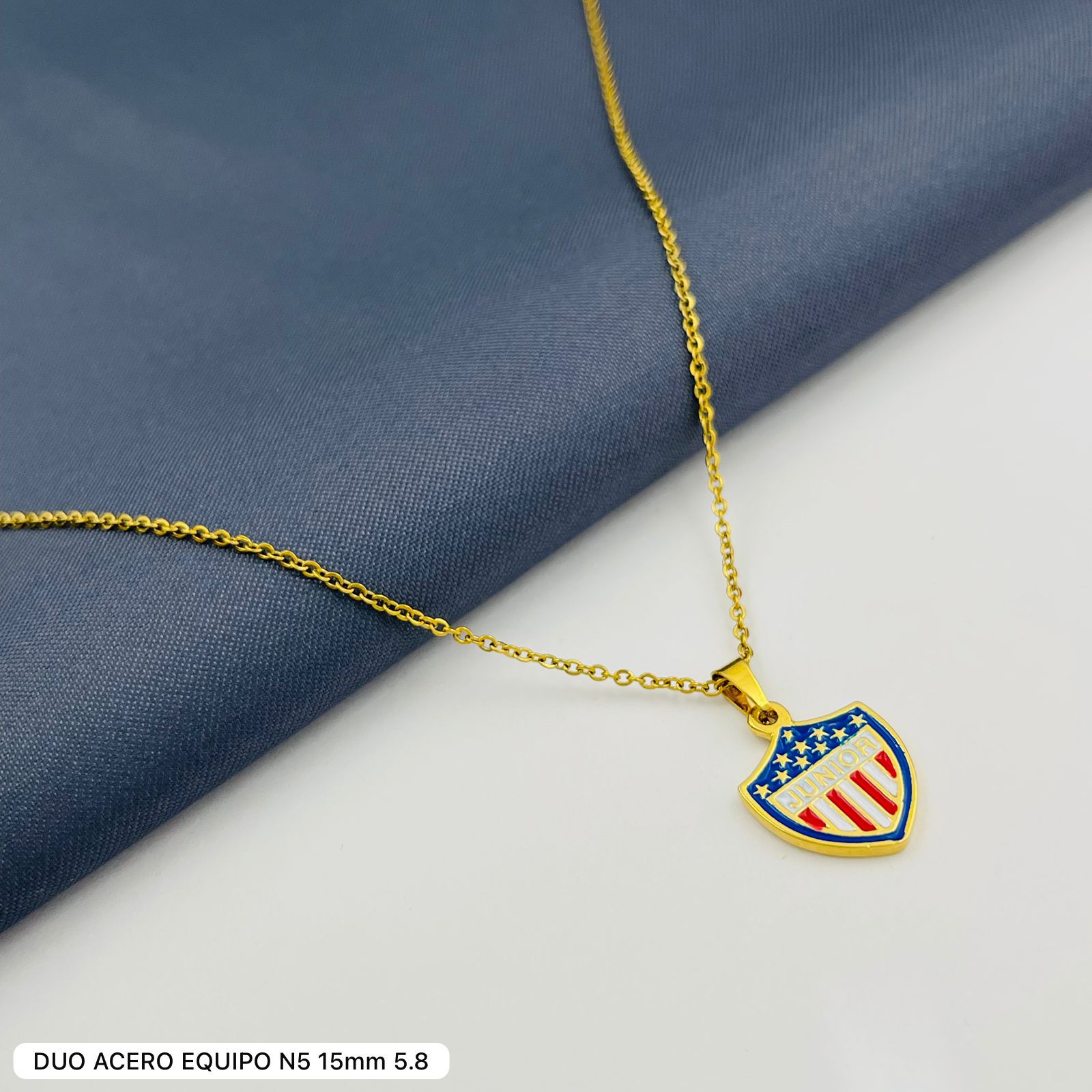 CADENA  Y DIJE FUTBOL COLOMBIANO JUNIOR DE BARRANQUILLA 