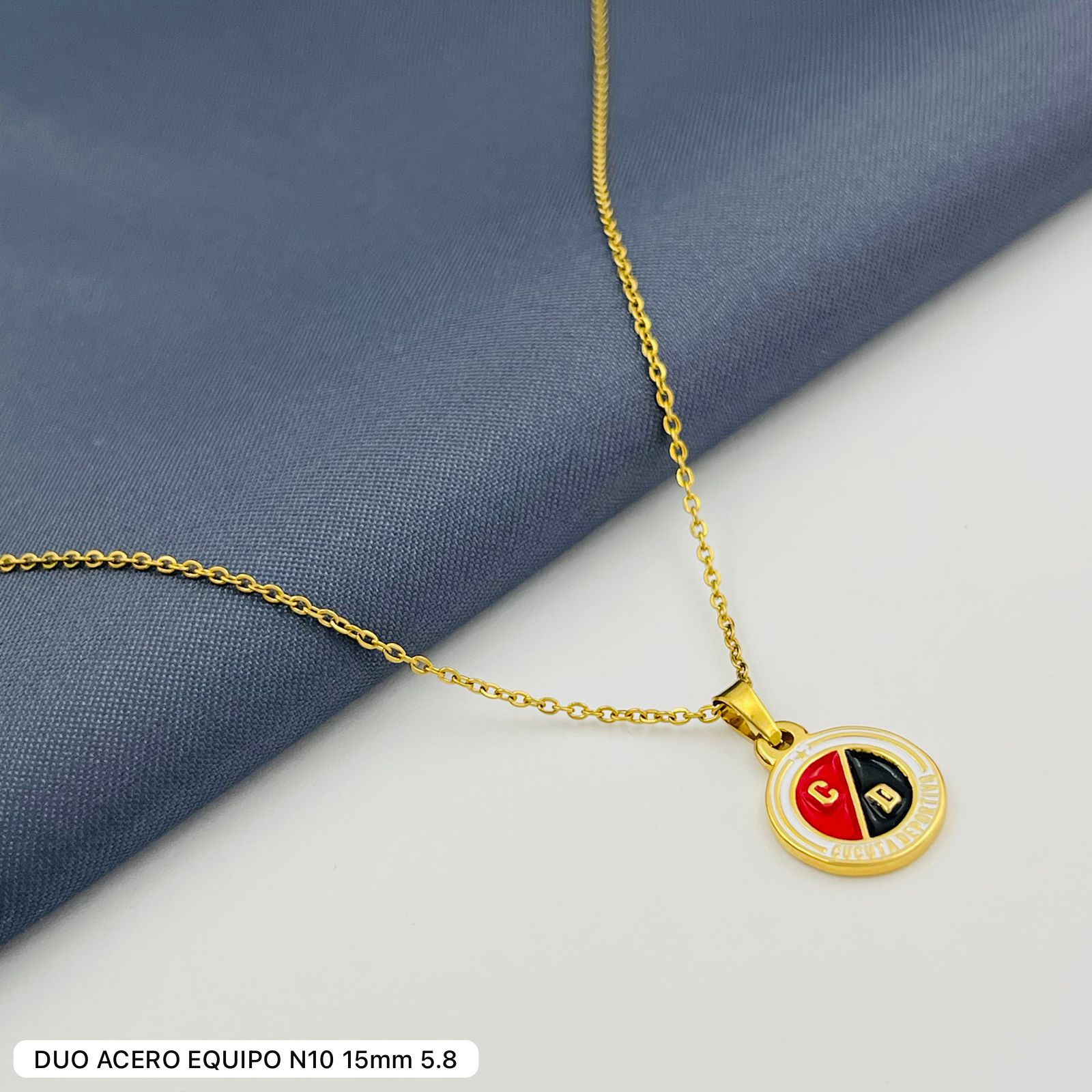 CADENA  Y DIJE FUTBOL COLOMBIANO CÚCUTA DEPORTIVO 