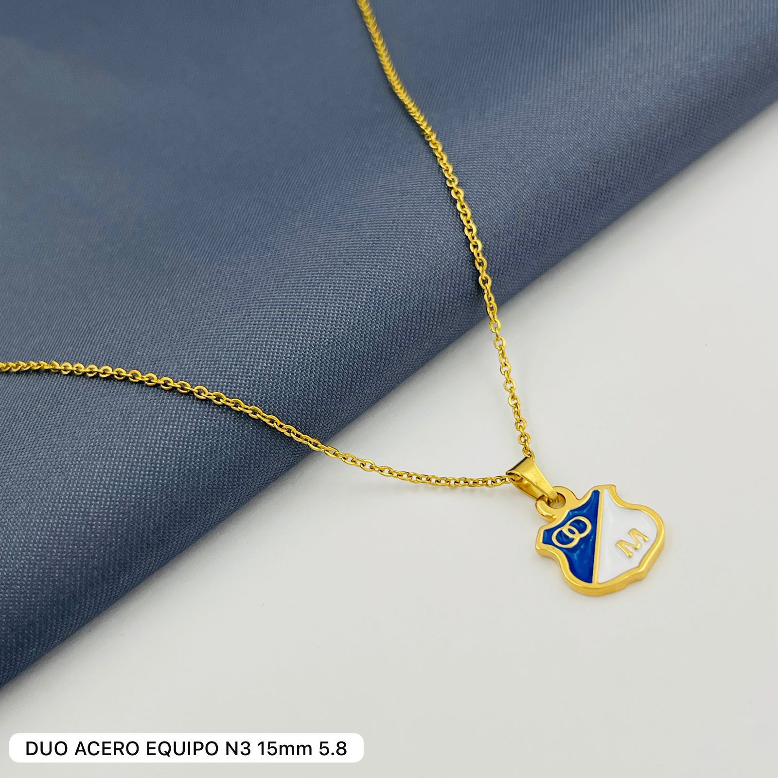 CADENA  Y DIJE FUTBOL COLOMBIANO MILLONARIOS FC 