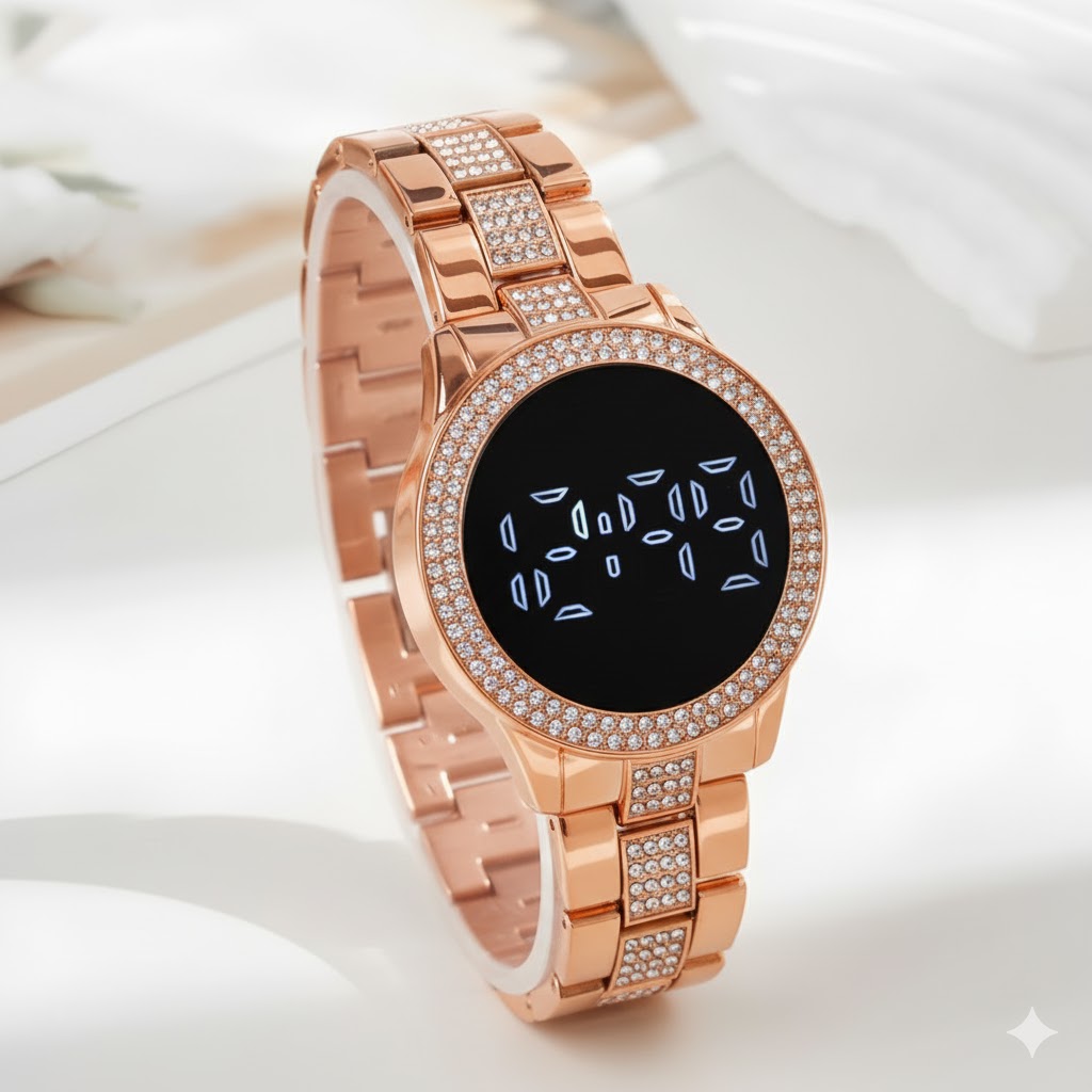 LED JOYA PERLAS DAMA ORO ROSA