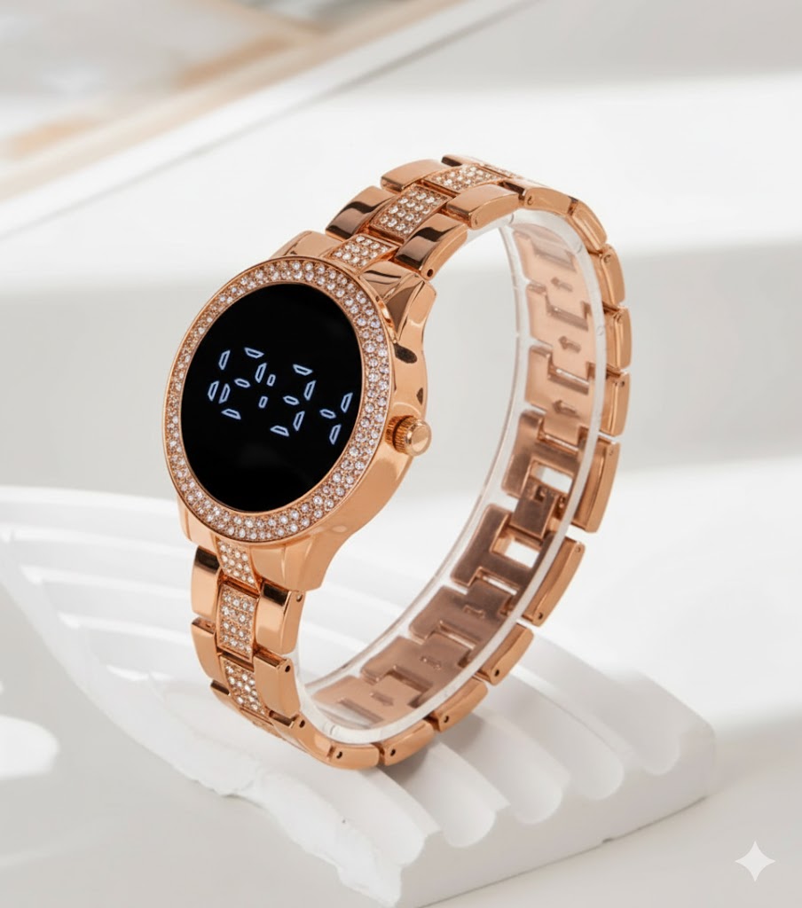 LED JOYA PERLAS DAMA ORO ROSA