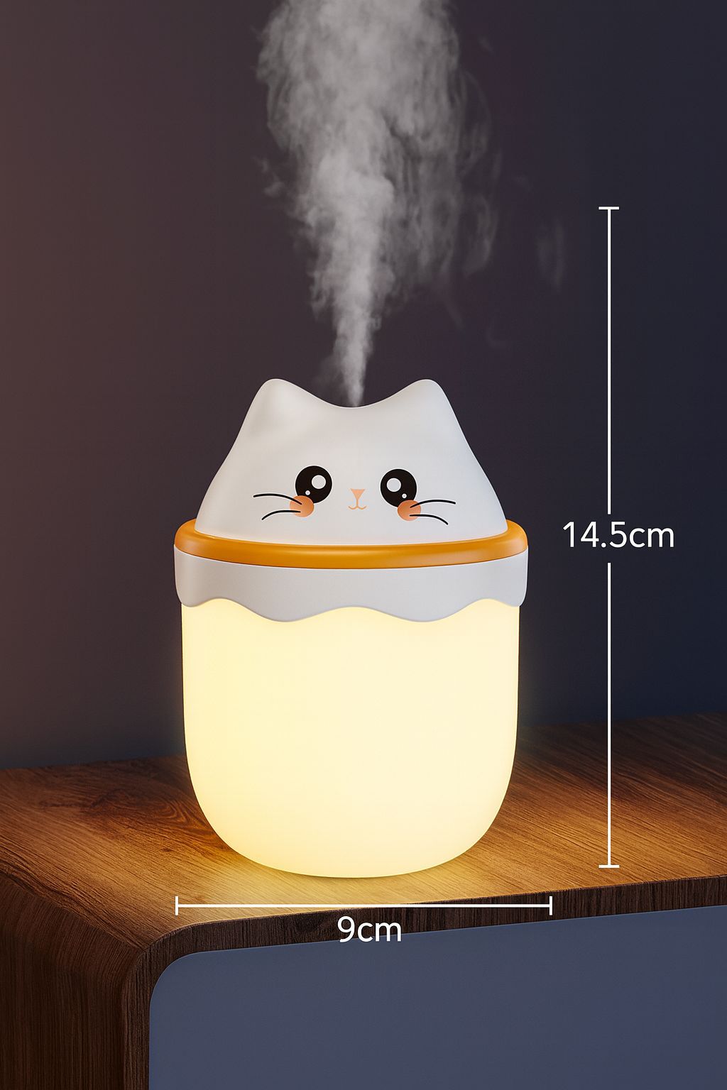 HUMEDIFICADOR LED GATITO