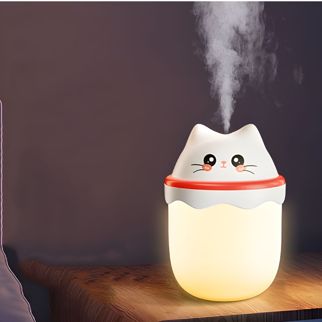 HUMEDIFICADOR LED GATITO