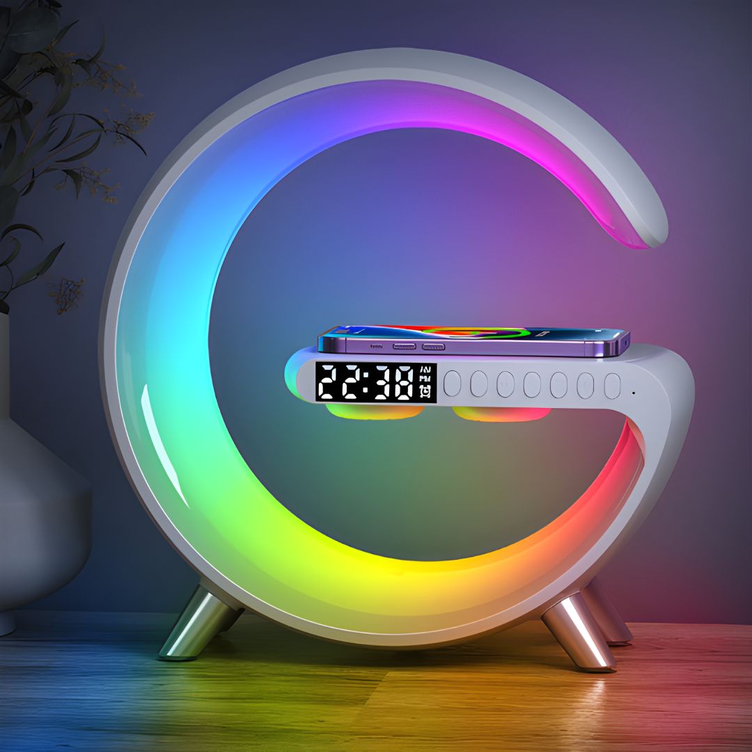 PARLANTE BLUETOOH LED CON RELOJ DIGITAL