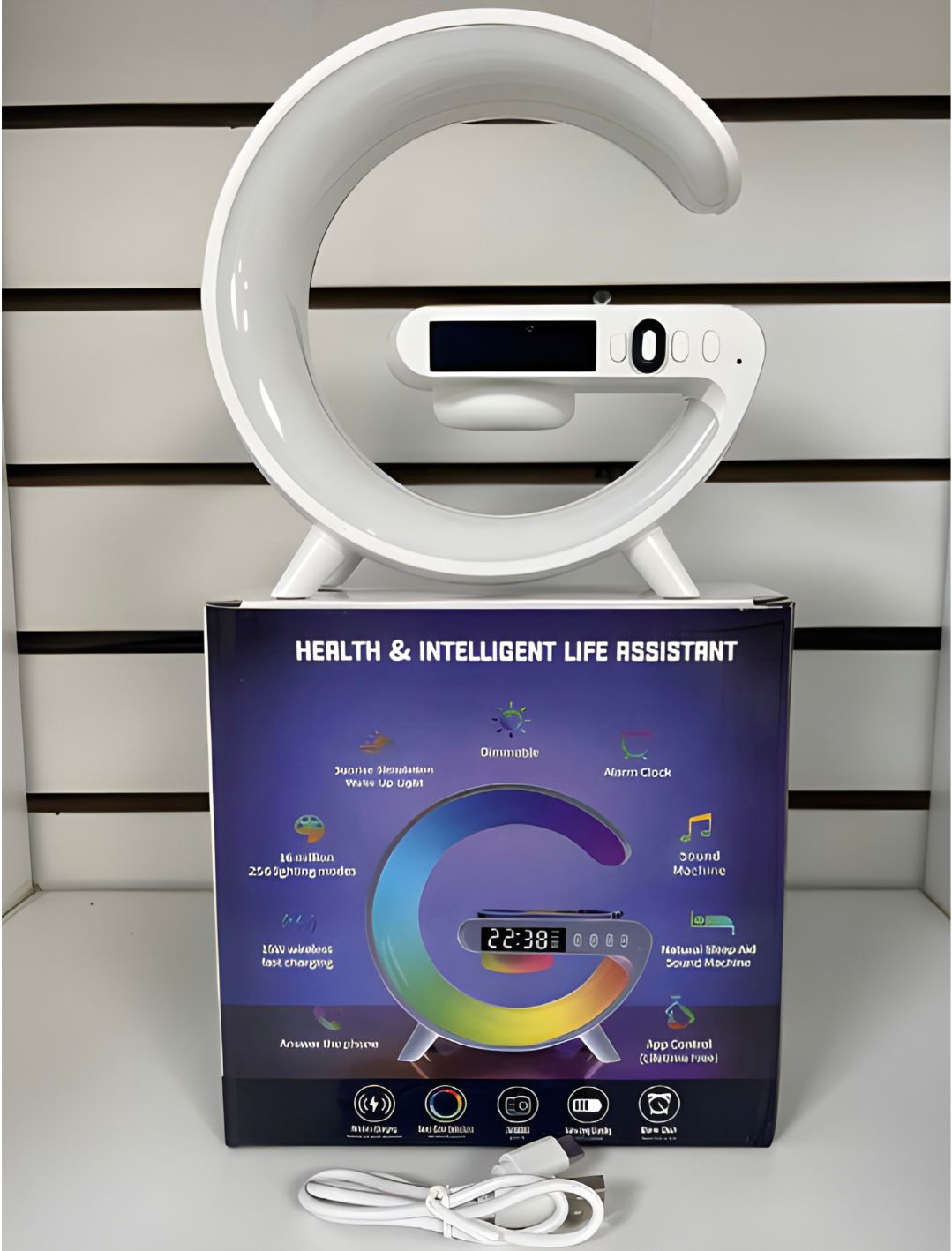 PARLANTE BLUETOOH LED CON RELOJ DIGITAL