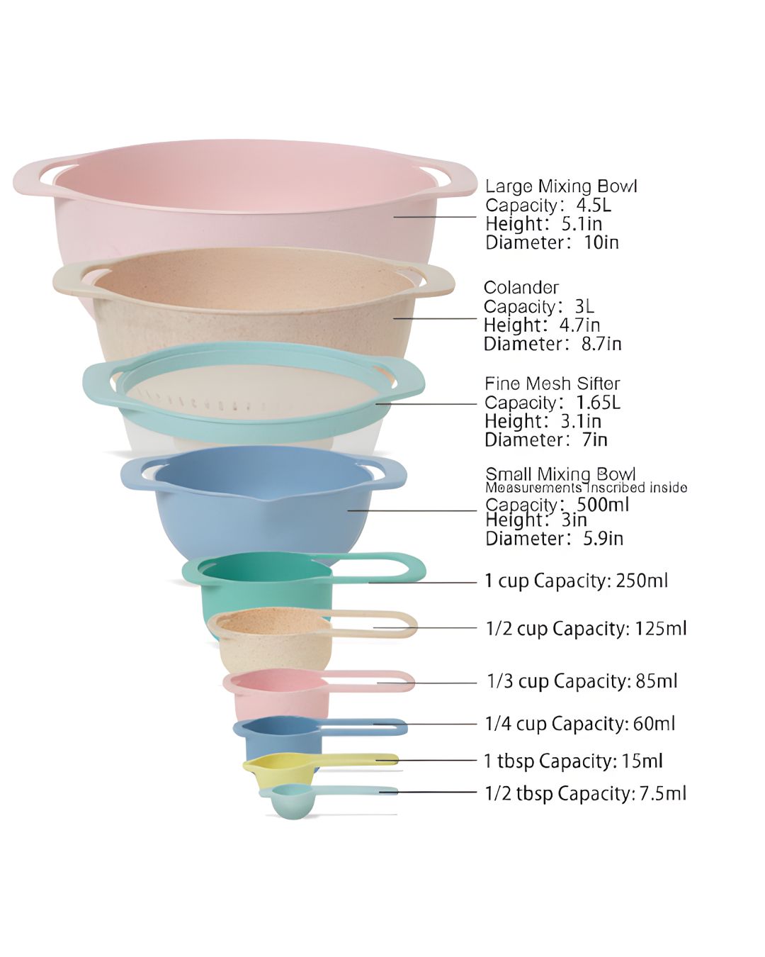 JUEGO DE 10 BOWLS COCINA