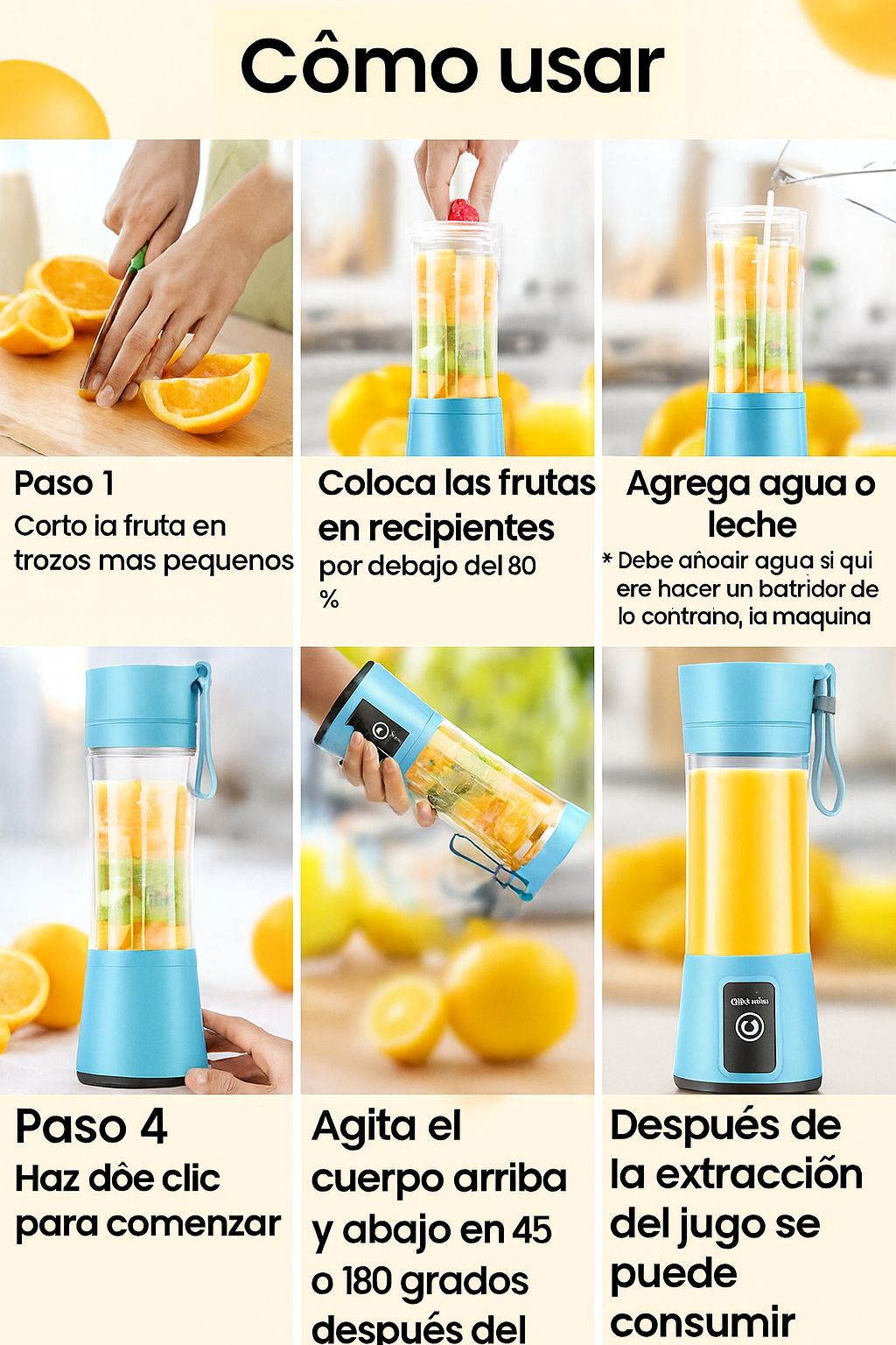 MINI LICUADORA PORTATIL