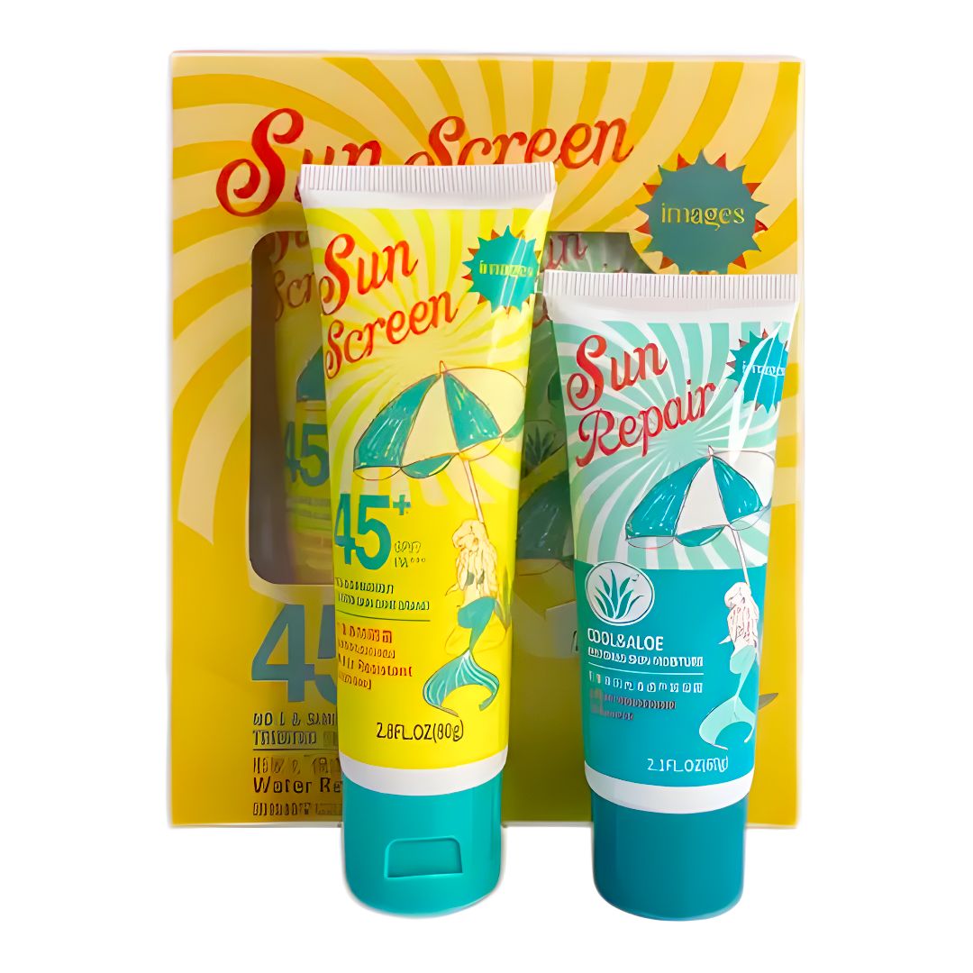 KIT PROTECTOR SOLAR SPF 45 Y CREMA REPARADORA ALOE