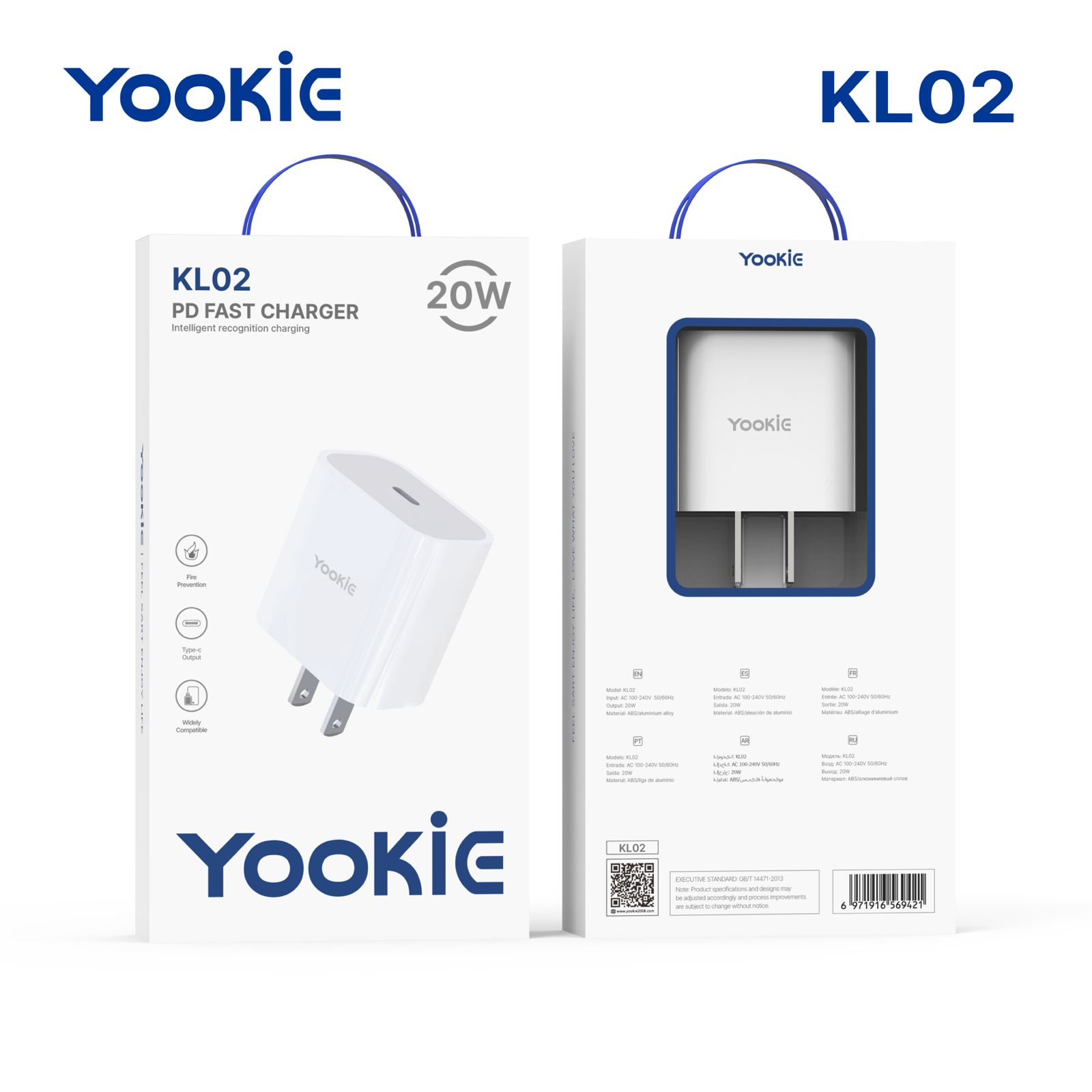 CARGADOR RAPIDO 20W KL-02