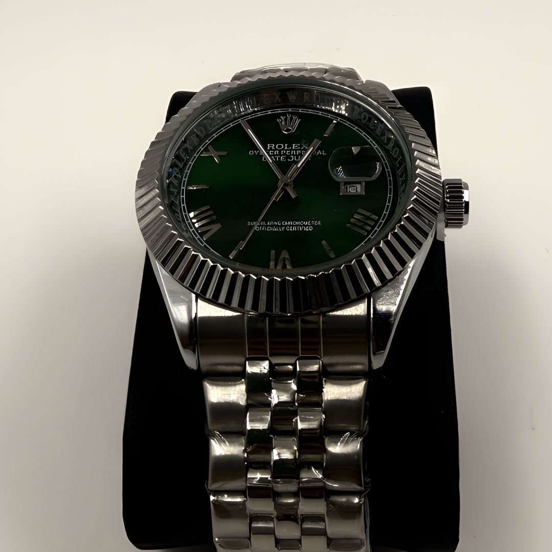 ROLEX DATE JUST K1 PLATA-VERDE
