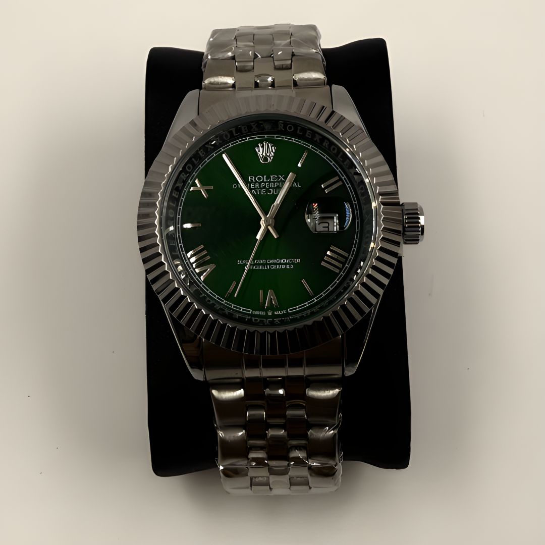 ROLEX DATE JUST K1 PLATA-VERDE