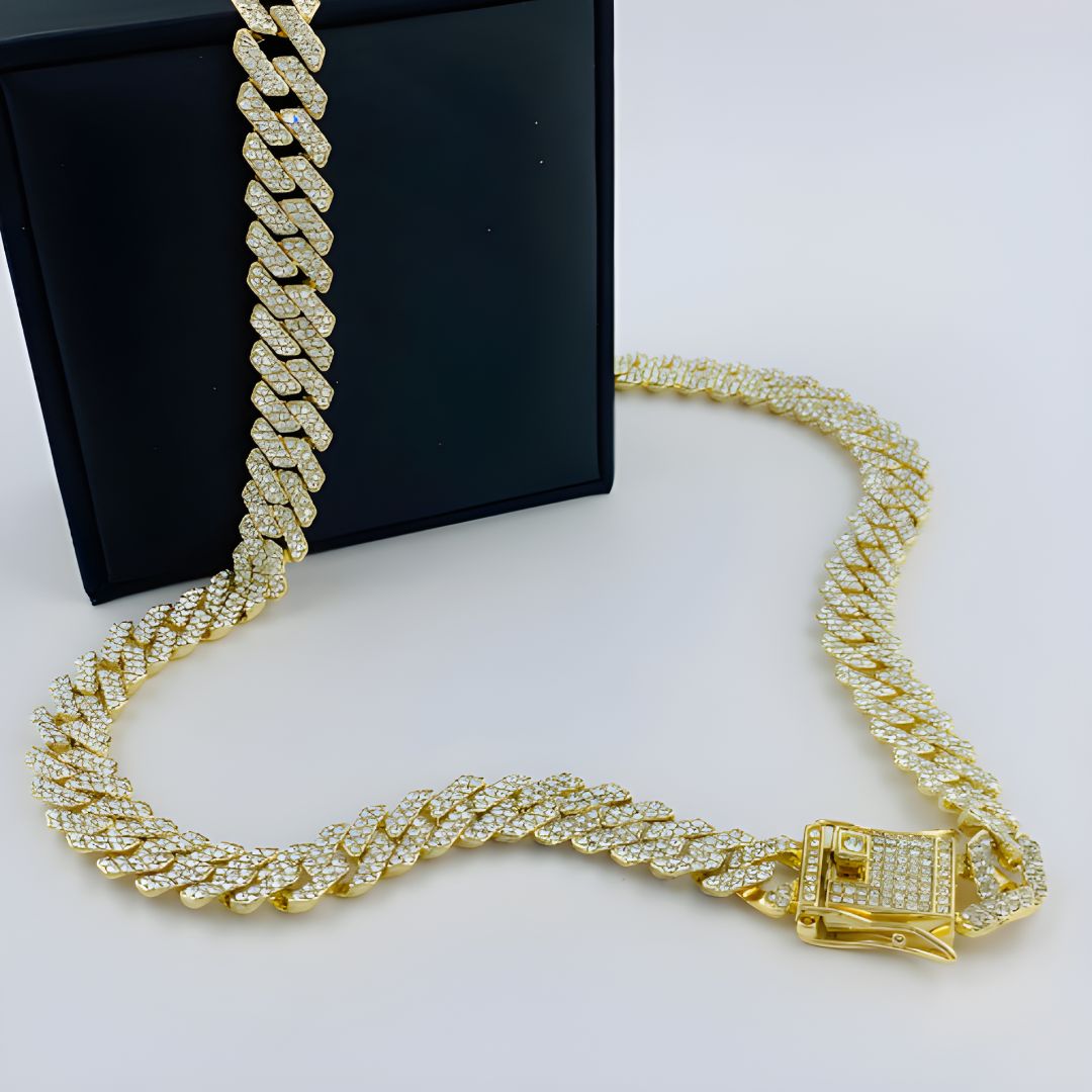 CADENA EN RODIO BRILLANTE 78A