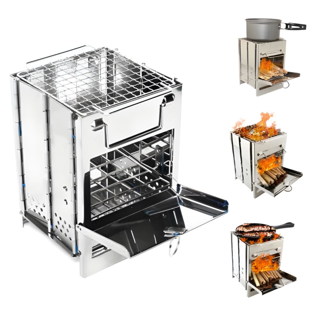 ESTUFA DE LENA PLEGABLE PORTATIL