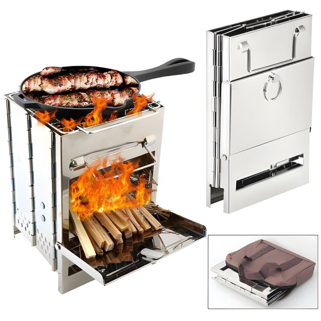 ESTUFA DE LENA PLEGABLE PORTATIL