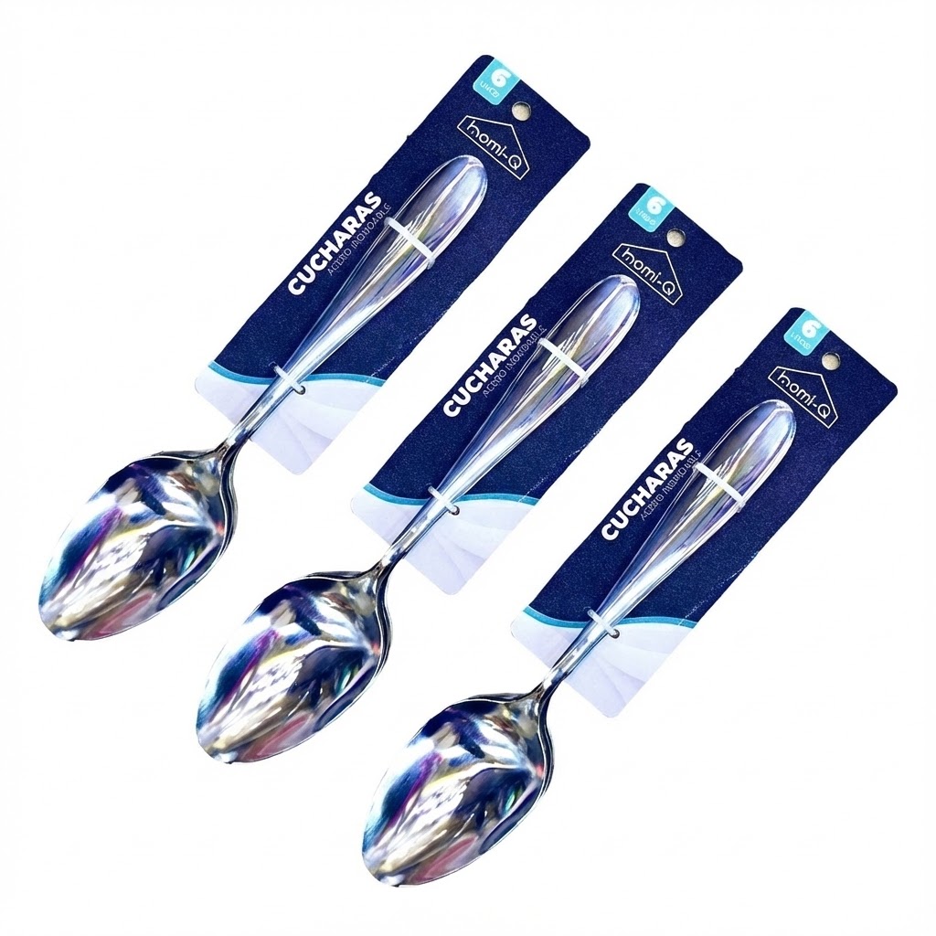 CUCHARA METAL FINA X6 UNIDADES