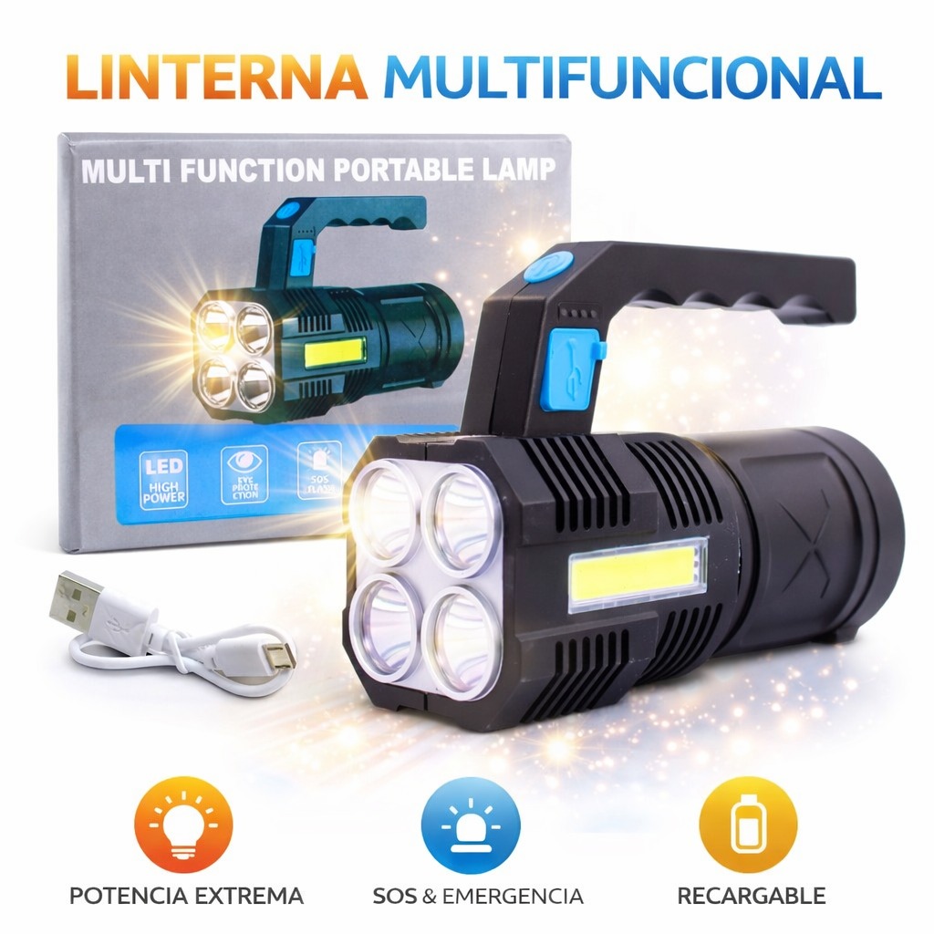 LINTERNA RECARGABLE MULTIFUNCIONAL
